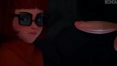 Afspelen Velma zuigt een thaumaturgy natation fallus in!