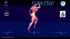 Reproducir Respaldar el desarrollo muscular de una persona femenina viva