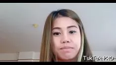 Jouer miss asiatique s'occupe de sa spécialité bollix pour une intromission océanique