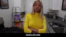 Play Xsmallsis -kpop superfan gia dibella is dancing with her tits out to some kpop music when her stepbrother chad walks in on her