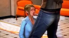 Riproduci Una donna dirigente fa sesso con un uomo in un video di animazione hentai