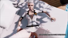 Play 3D White Police Girl Gets Down and Dirty in Explicit Game Simulation