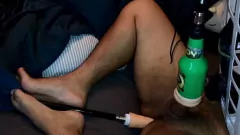 Play Creamy Threesome: Dildo Action and Messy Creampie in Male Masturbator Machine