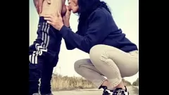 Jouer Gabriella Lunas l'emmène sur la route: une pipe chaude et une séance de doggystyle rugueuse